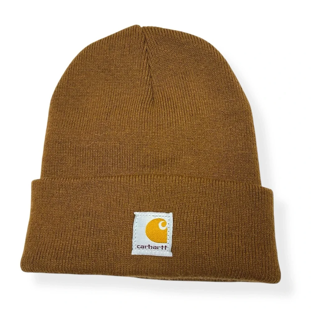 Carhartt Men's Brown Knit Cuffed Beanie One Size USA Work‎
